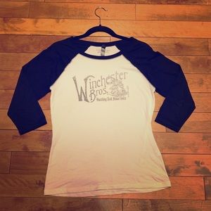 3/4 Length Supernatural TV Show Novelty T-Shirt